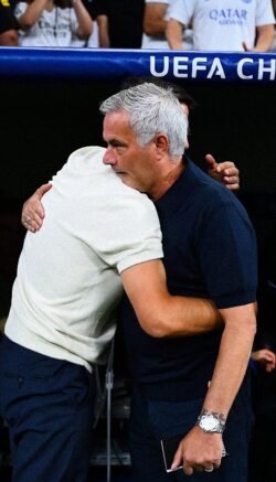 Cristi Chivu și Jose Mourinho